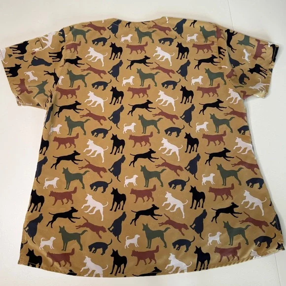 Carhartt Scrub Top Bundle XL Dog Park Print + Gray Force Modern Fit - Picture 3 of 11